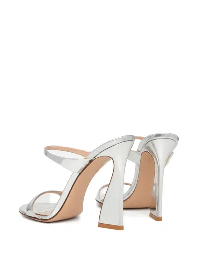 Gianvito Rossi 105mm Strappy Heeled Sandals In Silver