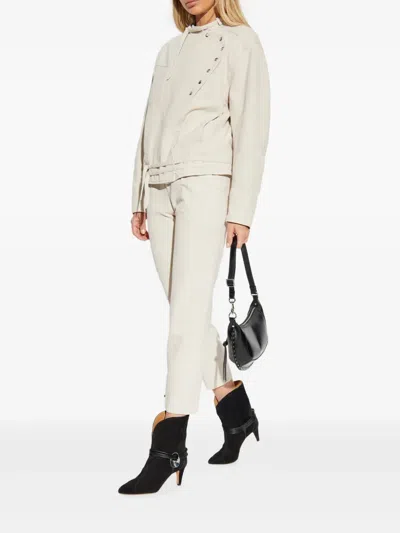 Isabel Marant Timea Buttoned-belted Jacket In Neutral