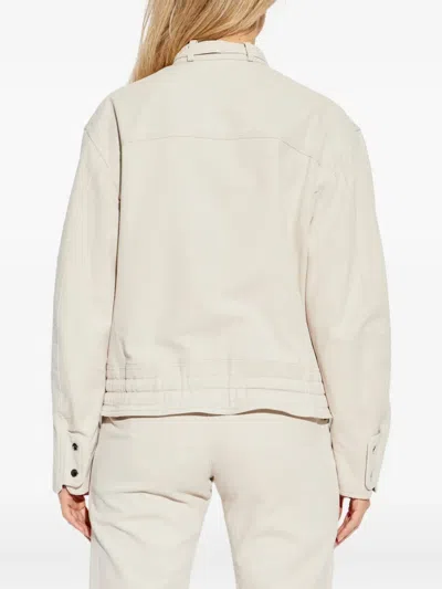 Isabel Marant Timea Buttoned-belted Jacket In Neutral