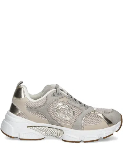 Guess Usa Logo-appliqué Low-top Sneakers In Multi