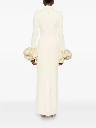 Solace London Long-sleeve Maxi Dress In Neutral