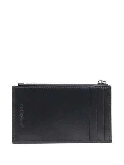 Off-white Zipped Card Holder In Black