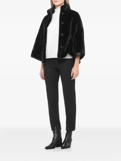 Valentini 1972 Snap-fastening Coat In Black