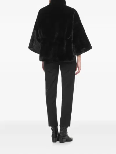 Valentini 1972 Snap-fastening Coat In Black