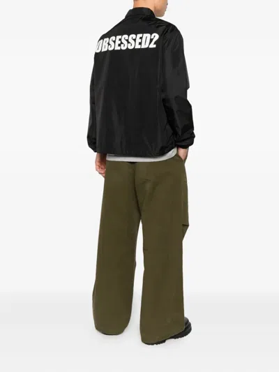 Dsquared2 Press-stud Fastening Jacket In Black