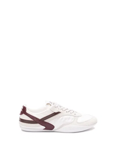 Miu Miu Women Two-tone Tech Fabric And Suede Gymnasium Sneakers In Multi