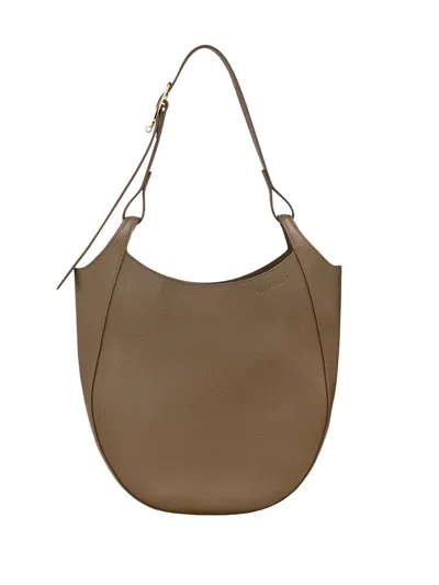 Longchamp `le Foulonné` Large Hobo Bag In Brown