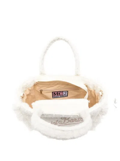 Mc2 Saint Barth Mini Vanity Logo-embroidered Tote Bag In White