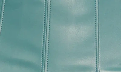 Susana Monaco Faux Leather Crop Tank In Blue