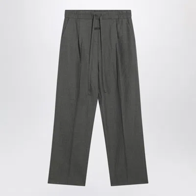 Fear Of God Grey Wool Pants With Drawstring Men In Gray