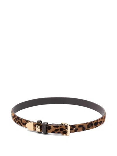Fendi Women Belt In Brown