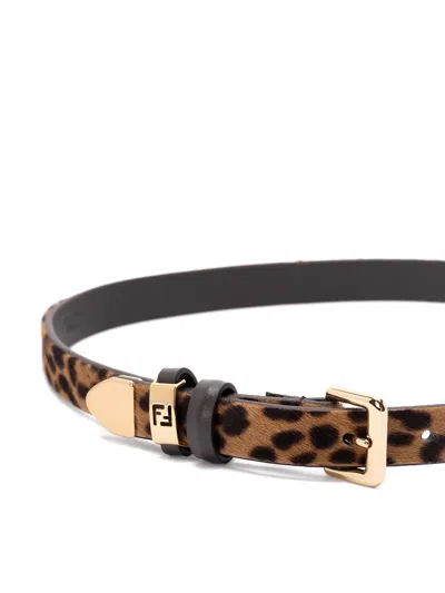 Fendi Women Belt In Brown