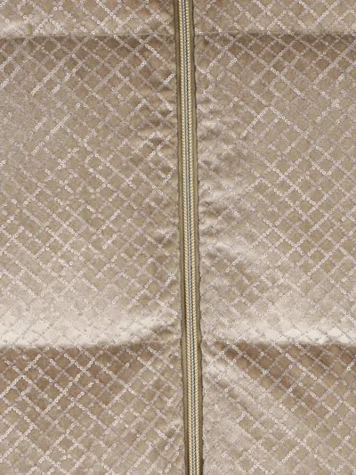 Herno Quilted Velvet Down Jacket High Neck In Neutral