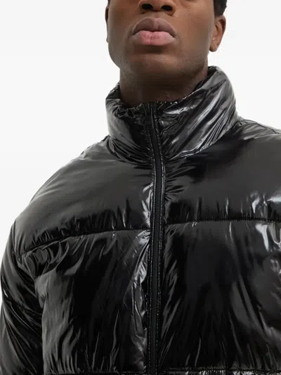 Karl Lagerfeld Zip Puffer Jacket In Black