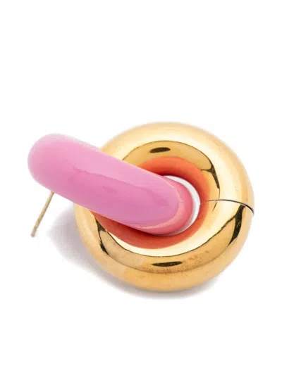 Uncommon Matters Cumulus Geometric-shape Earrings In Pink