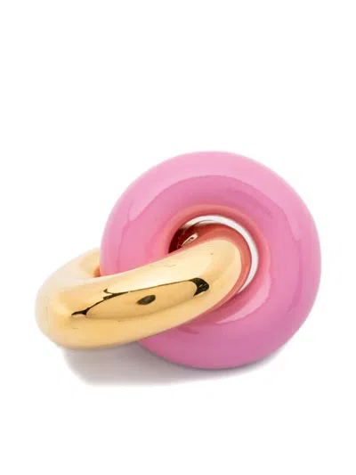 Uncommon Matters Cumulus Geometric-shape Earrings In Pink