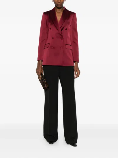 Blanca Vita Double-breasted Blazer In Red