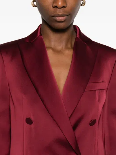 Blanca Vita Double-breasted Blazer In Red
