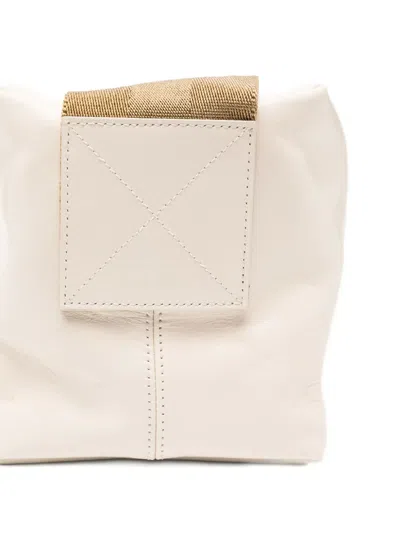 Uma Wang Medium Leather Shoulder Bag In Neutral