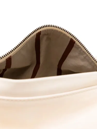 Uma Wang Medium Leather Shoulder Bag In Neutral