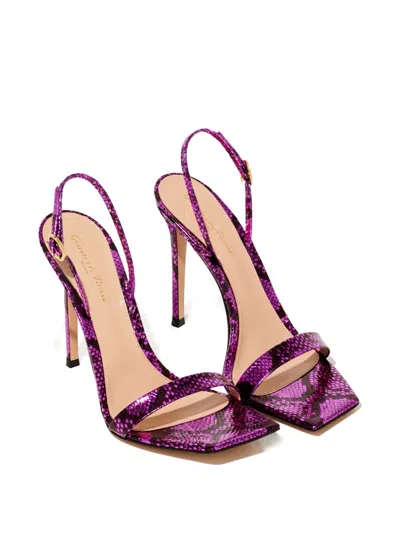 Gianvito Rossi 105mm Ribbon Sandals In Purple
