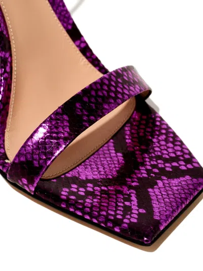 Gianvito Rossi 105mm Ribbon Sandals In Purple