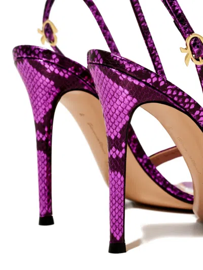 Gianvito Rossi 105mm Ribbon Sandals In Purple