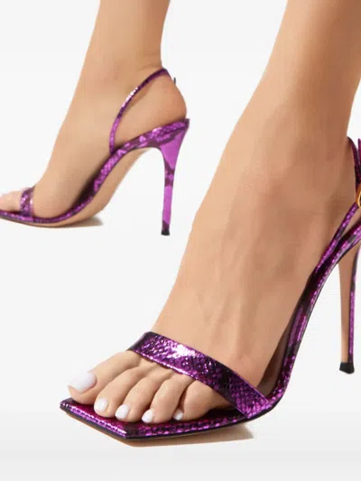 Gianvito Rossi 105mm Ribbon Sandals In Purple