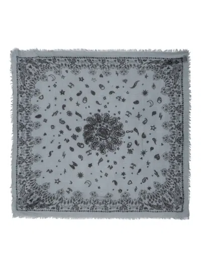 Zadig & Voltaire Womens Baby Blue Nuage Cashmere Bandana Scarf In Blue