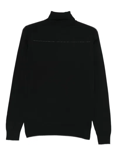 John Smedley Hawley Halterneck Sweater In Black