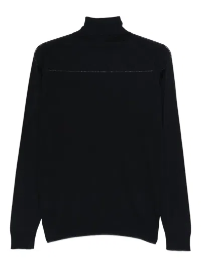 John Smedley Hawley Halterneck Sweater In Black