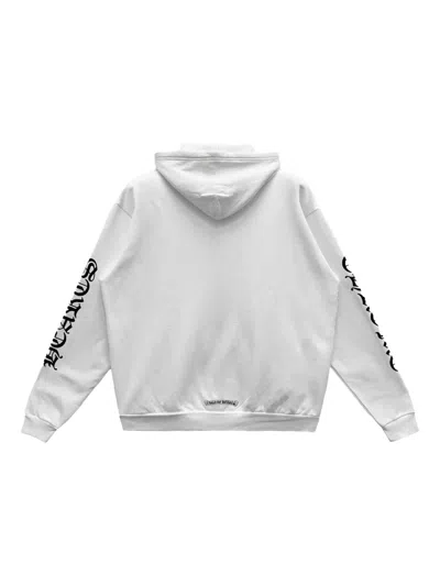 Chrome Hearts Monogram Zip Hoodie In White