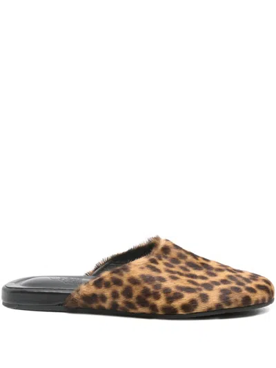 Ancient Greek Sandals Leopard-print Mules In Animal Print