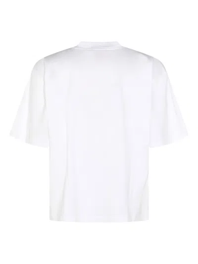 Marni Graphic Print Crew Neck Short Sleeve Top In White