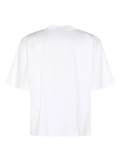 Marni Graphic Print Crew Neck Short Sleeve Top In White