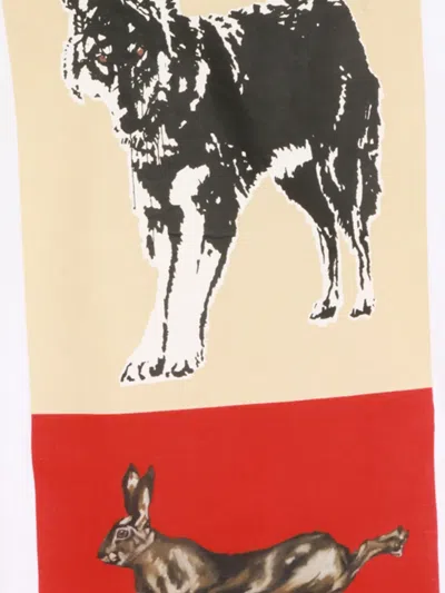 Marni Graphic Print Crew Neck Short Sleeve Top In White