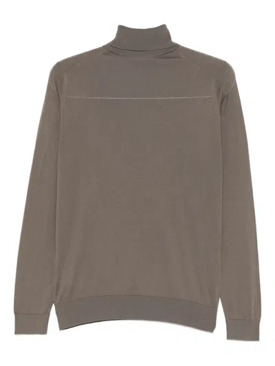 John Smedley Hawley Pullover Roll Neck In Brown