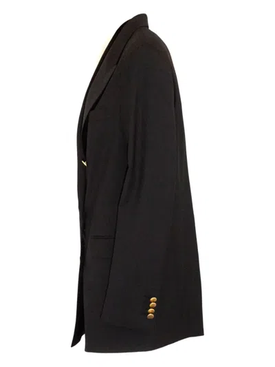 Tagliatore Buttons Double-breasted Blazer In Black