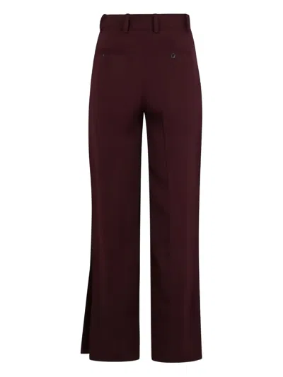 Plan C Slit Trousers In Brown