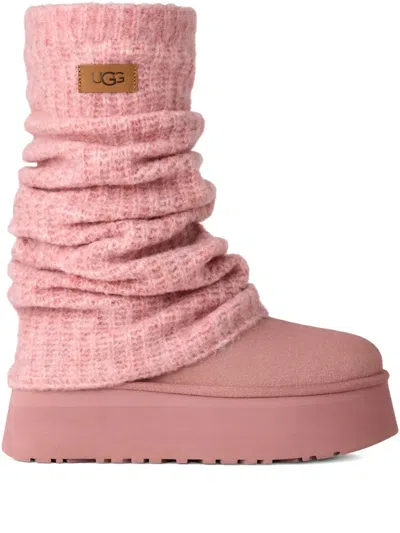 Ugg Classic Mini Dipper Legwarmer Boots In Pink
