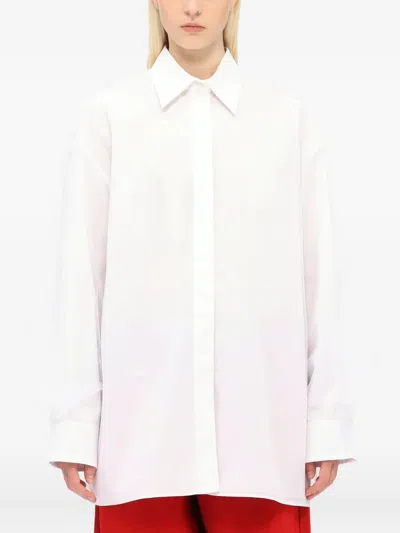 Msgm Balloon-sleeve Shirt In White