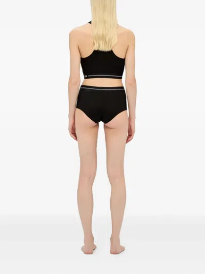Msgm Logo-detail Briefs In Black
