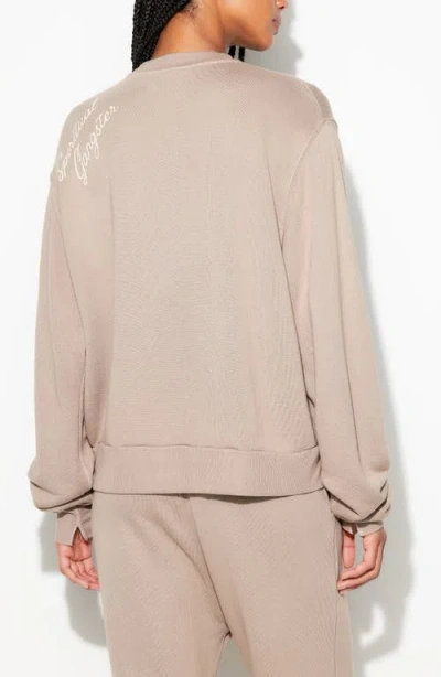 Spiritual Gangster Insignia Bardot Sweatshirt In Brown