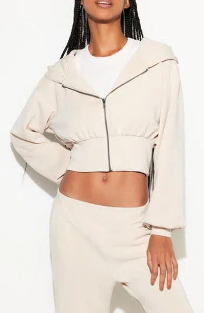 Spiritual Gangster Rhya Zip Hoodie In Neutral