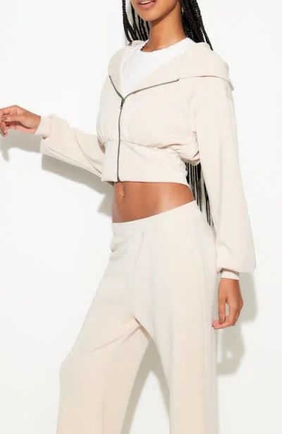 Spiritual Gangster Rhya Zip Hoodie In Neutral