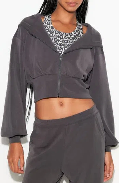 Spiritual Gangster Rhya Zip Hoodie In Gray