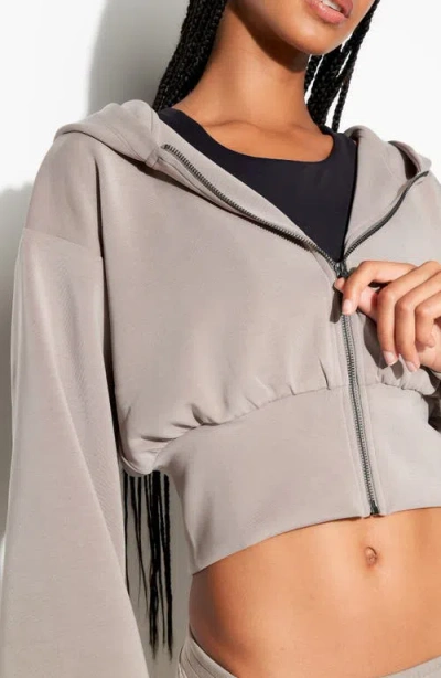 Spiritual Gangster Rhya Zip Hoodie In Gray