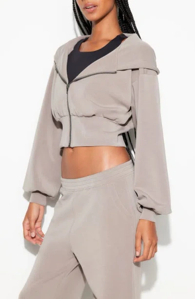 Spiritual Gangster Rhya Zip Hoodie In Gray