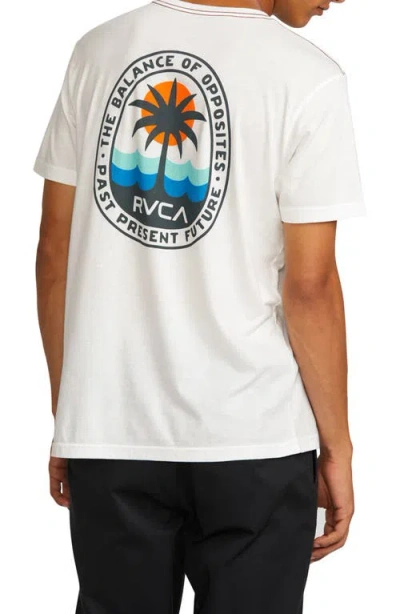 Rvca Palm Patrol Slim Fit Graphic T-shirt In White