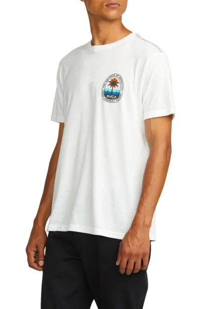 Rvca Palm Patrol Slim Fit Graphic T-shirt In White